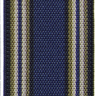 Elastischer Hosenträger Klassischer Streifen - Blau / Beige