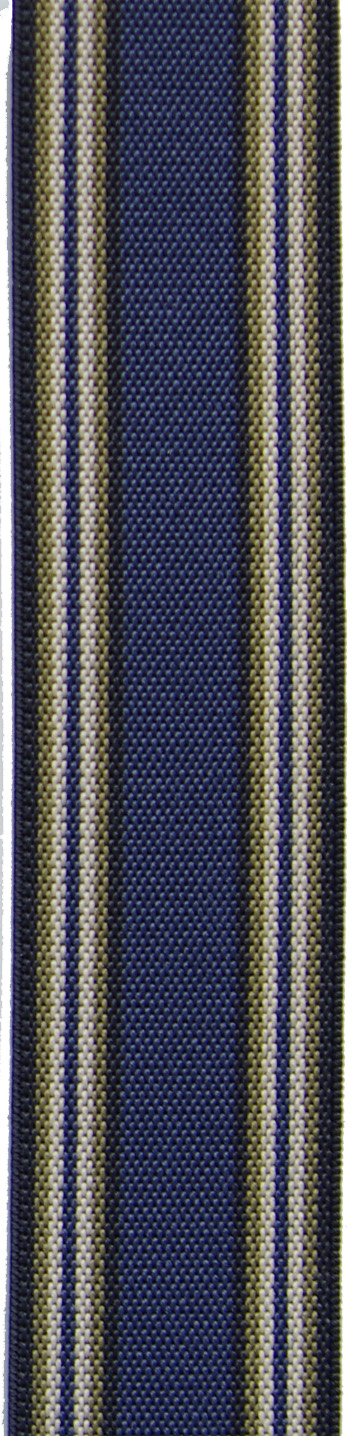 Elastischer Hosenträger Klassischer Streifen - Blau / Beige