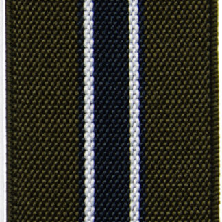 Elastischer Hosenträger sportive Streifen - Olive / Dunkelblau / Weiß