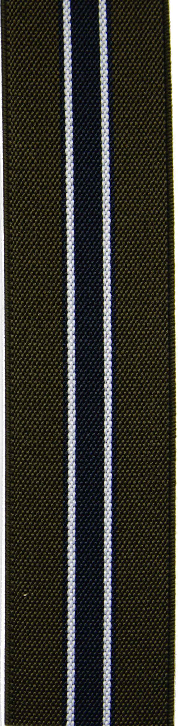 Elastischer Hosenträger sportive Streifen - Olive / Dunkelblau / Weiß