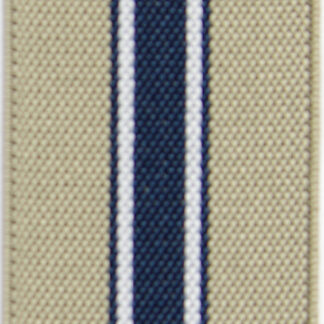 Elastischer Hosenträger sportive Streifen - Beige / Dunkelblau / Weiß