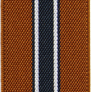 Elastischer Hosenträger sportive Streifen - Cognac / Dunkelblau / Weiß