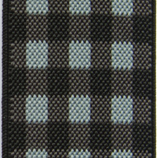Elastischer Hosenträger Vichy-Karo - Schwarz / Grau