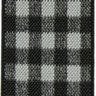 Elastischer Hosenträger Vichy-Karo - Schwarz / Hellgrau