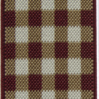 Elastischer Hosenträger Vichy-Karo - Bordeaux / Beige