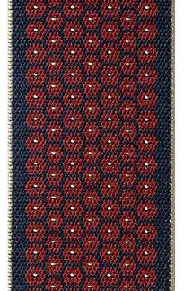 Elastischer Hosenträger feines Waben-Dessin - Navy / Bordeaux